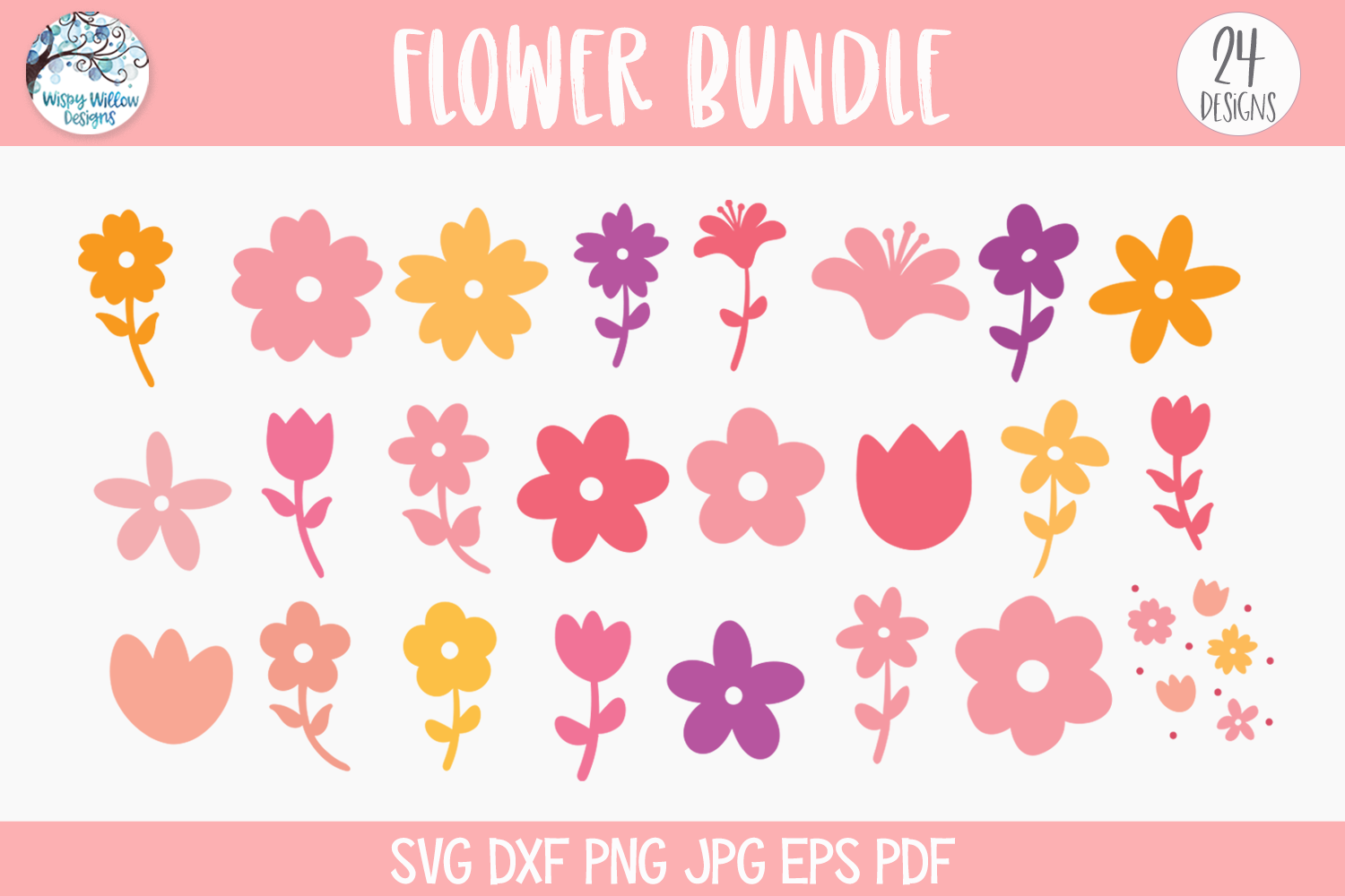 Flower Bundle SVG | Spring Wildflowers Design