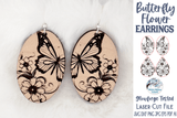 Butterfly Flower Earring Files for Glowforge or Laser Wispy Willow Designs Company