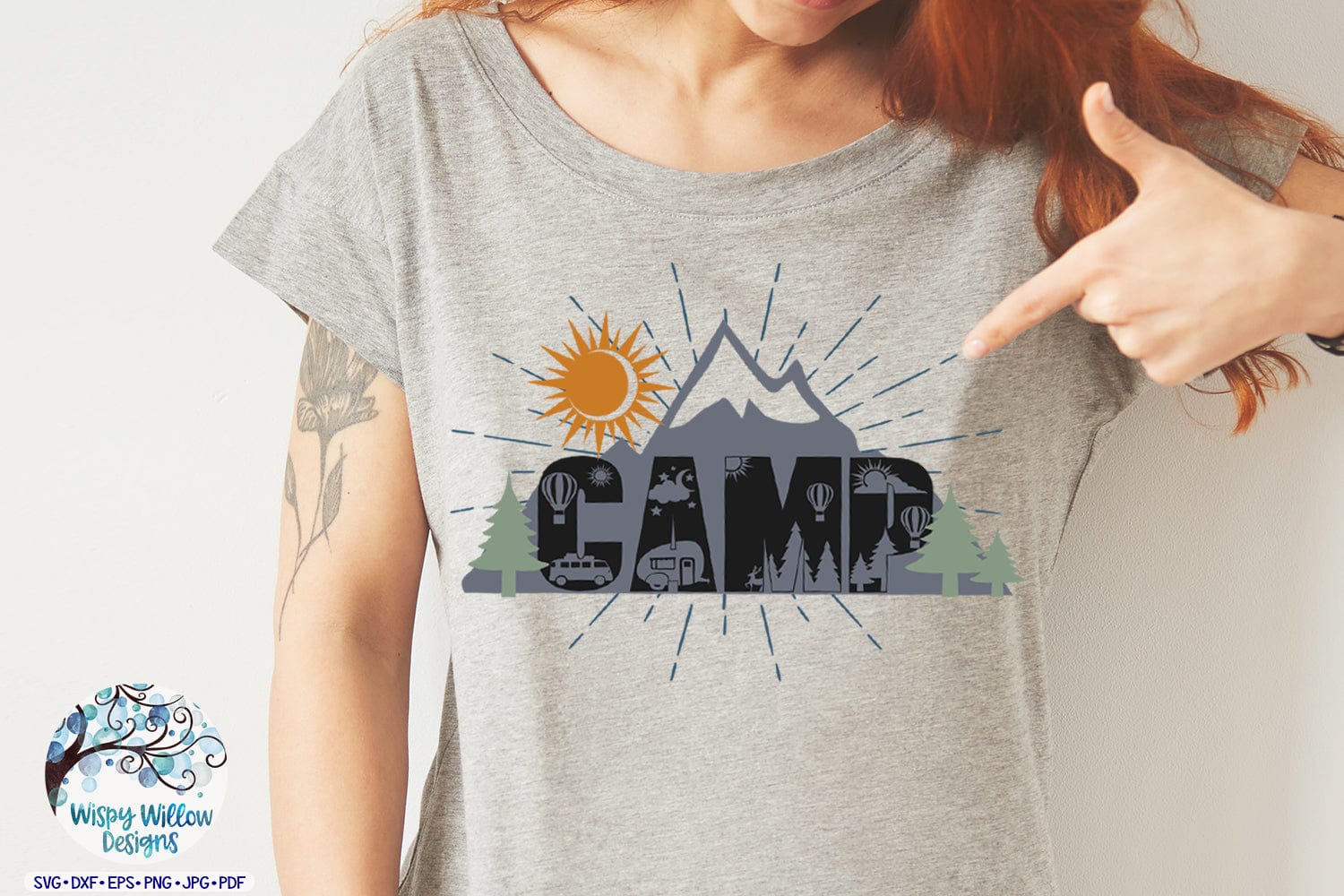 Camp Mountain SVG Wispy Willow Designs Company