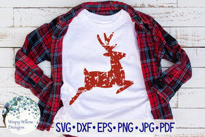 Distressed Reindeer SVG Wispy Willow Designs Company