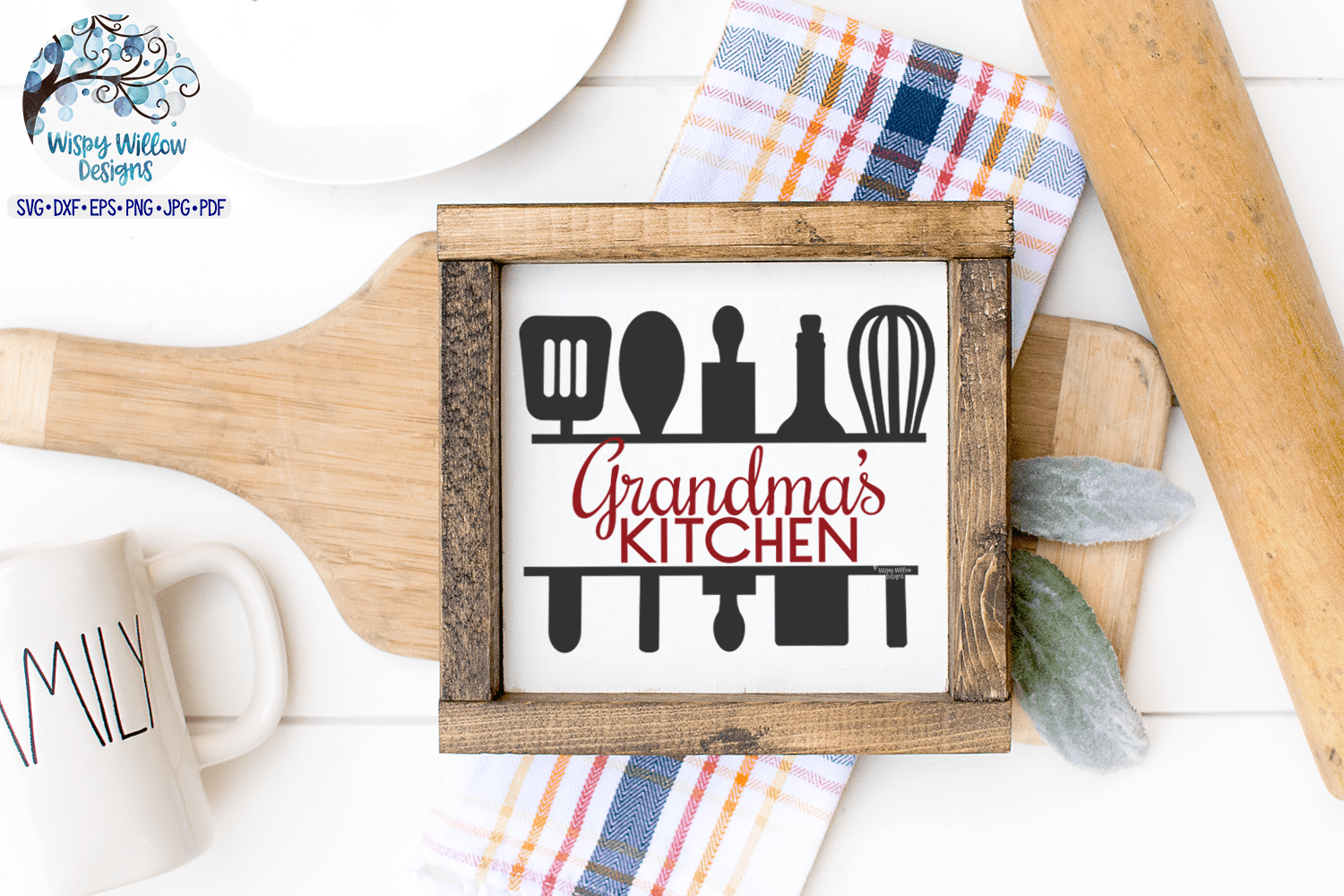Grandma's Kitchen Sign SVG Wispy Willow Designs Company