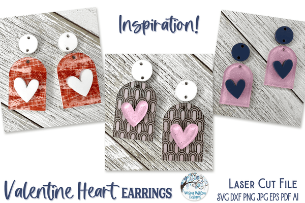 Valentines Earrings Laser Cut, Earrings Design