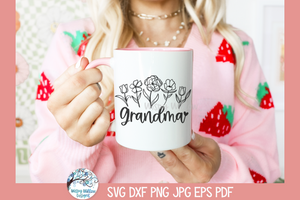 Grandma Flowers SVG | Wildflowers for Grandparent's Day Gift