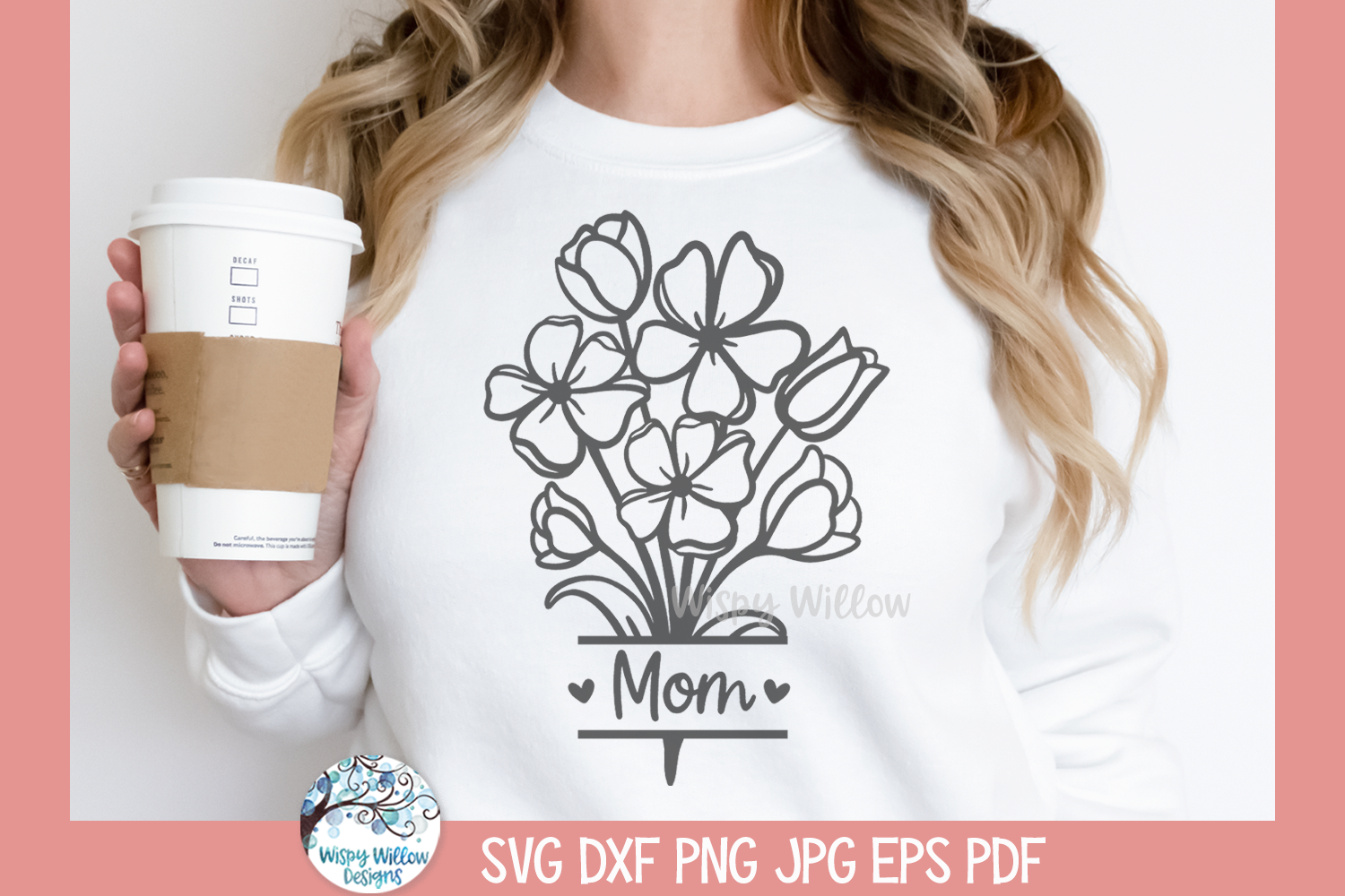 Mom Flowers SVG | Wildflowers Bouquet for Mother's Day Gift