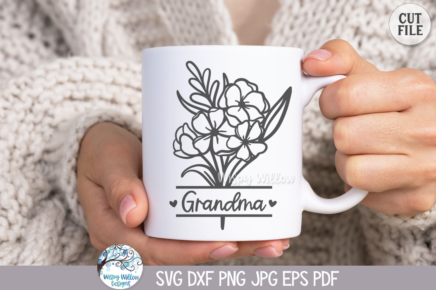 Grandma Flowers SVG | Mother's Day Gift
