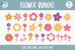Flower Bundle SVG | Floral Silhouette ClipArt