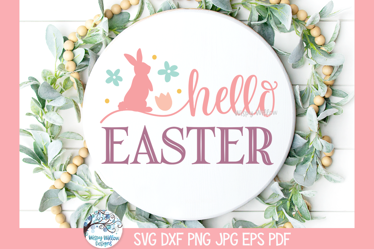 Hello Easter SVG | Bunny Hello Sign