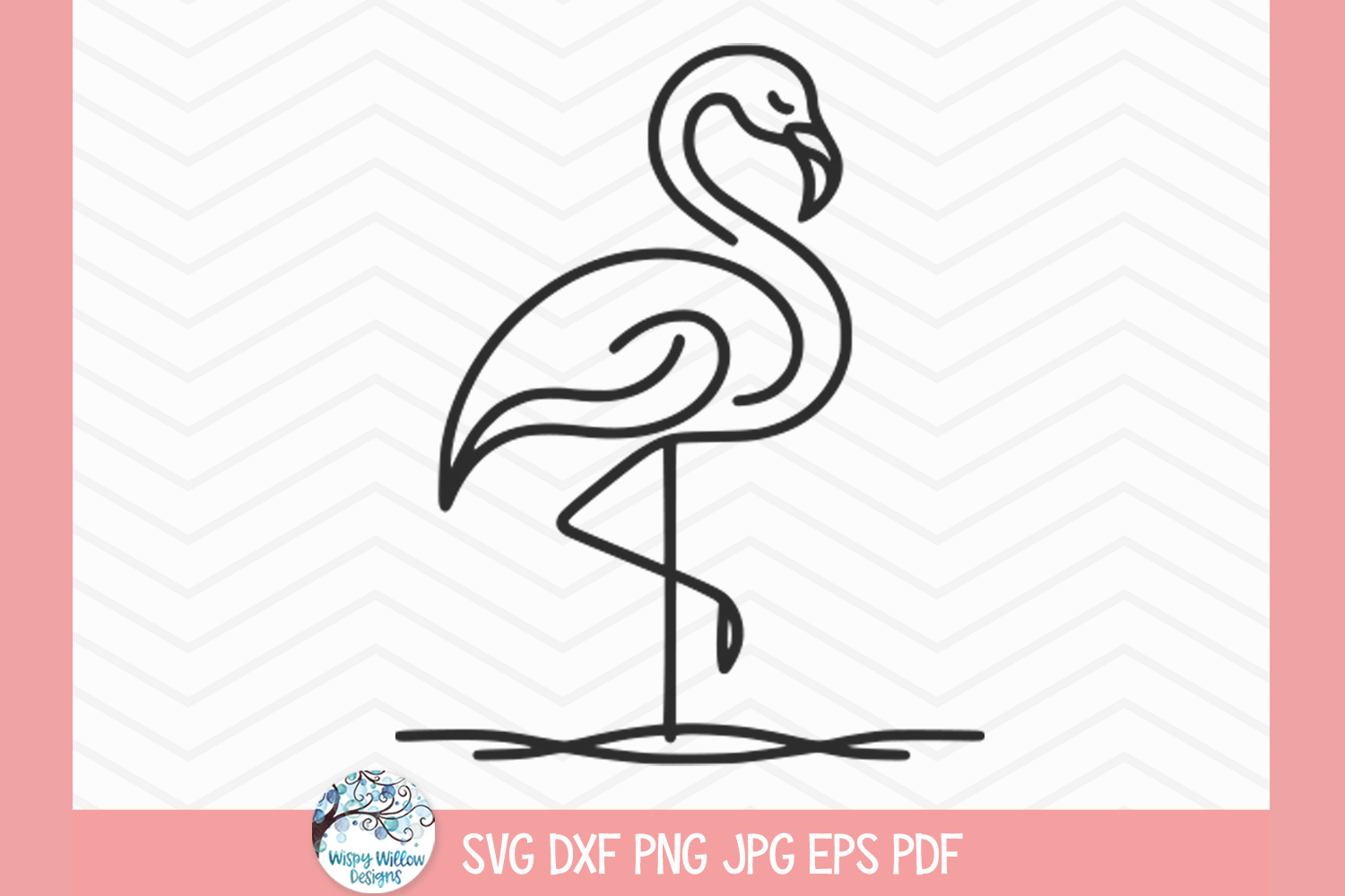 Flamingo SVG | Zoo Animal Illustration
