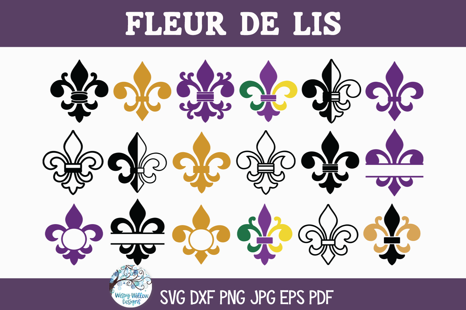 Fleur De Lis Bundle SVG | French Symbol Collections