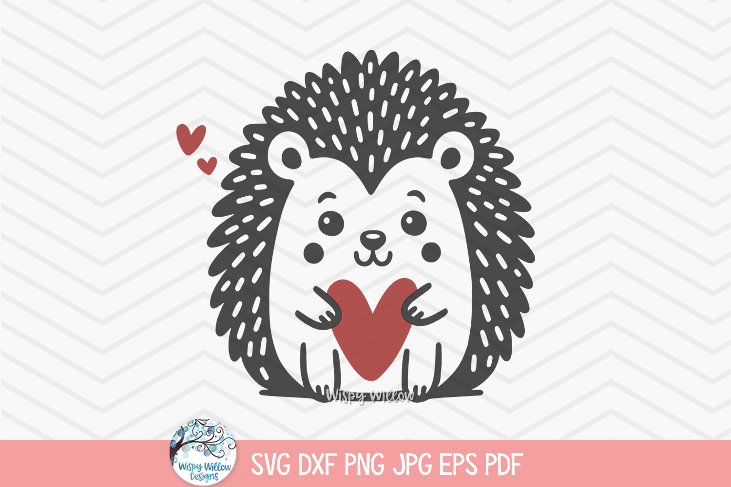 Hedgehog SVG | Valentine's Day Animal Design