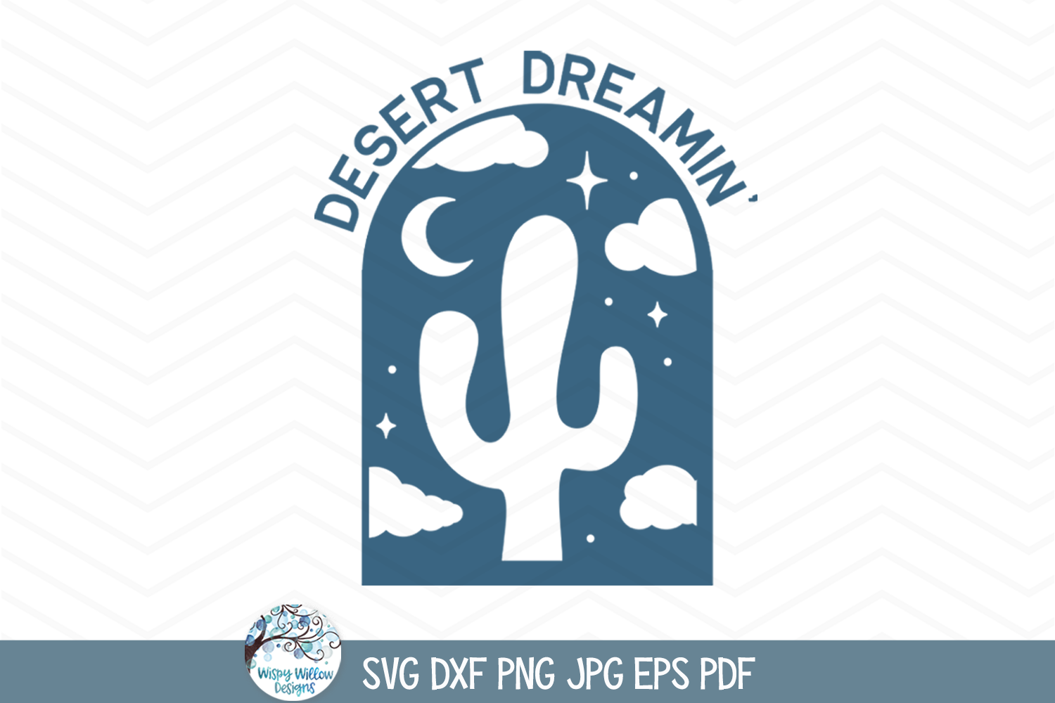 Desert Dreamin SVG | Celestial Cactus Design