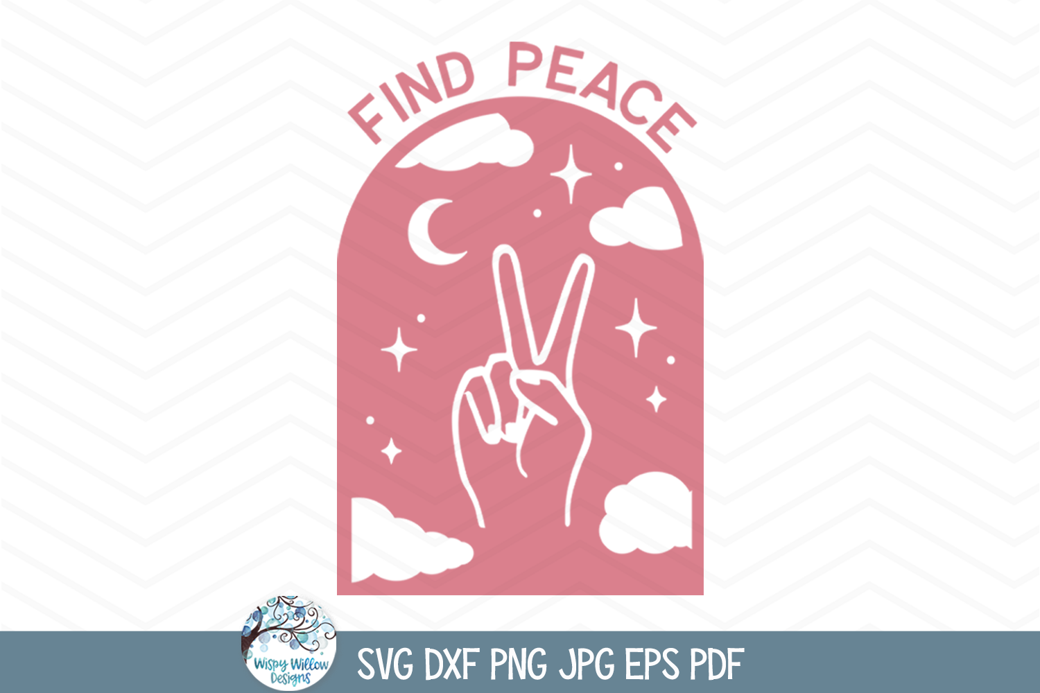 Find Peace SVG | Calming Hand Gesture Design