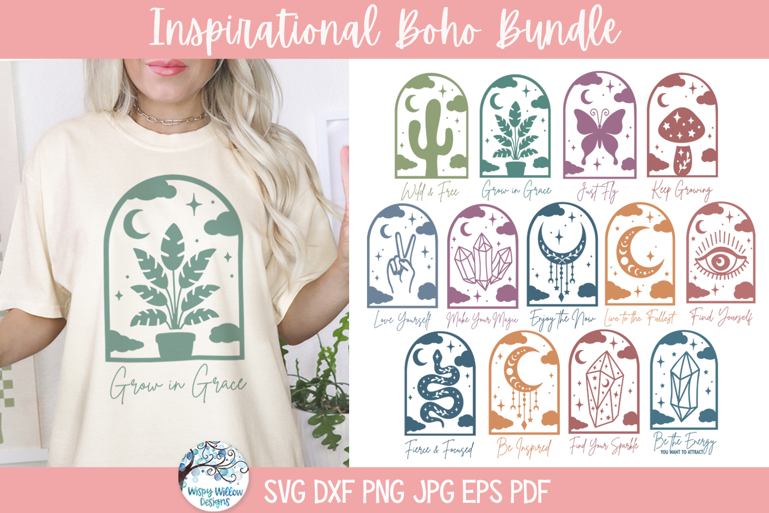 Inspirational Boho SVG Bundle | Nature & Magic Designs