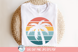 Retro Summer Palm Tree SVG PNG