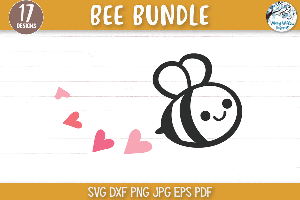 Bee SVG Bundle Wispy Willow Designs Company