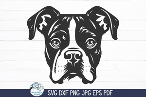 Boxer Dog SVG Wispy Willow Designs Company