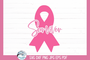 Breast Cancer Survivor Ribbon SVG Wispy Willow Designs Company