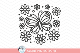 Butterfly Flower SVG | Floral Butterfly Art Wispy Willow Designs Company