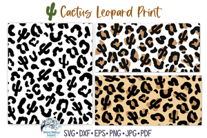 Cactus Leopard Print SVG | Animal Pattern Wispy Willow Designs Company