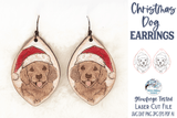 Christmas Dog Earring SVG File for Glowforge and Laser Cutter Wispy Willow Designs Company