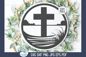 Cross on Lake SVG | Jesus Wispy Willow Designs Company