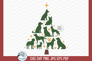 Dog Christmas Tree SVG Wispy Willow Designs Company