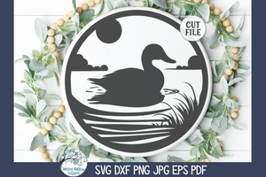 Duck on Lake SVG Wispy Willow Designs Company