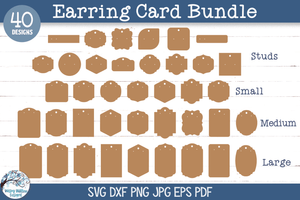 Earring Card SVG Bundle Wispy Willow Designs Company