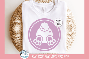 Easter Bunny Butt SVG | Round Spring Sign Wispy Willow Designs Company