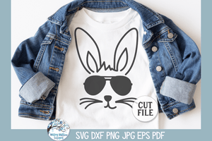 Easter Bunny Face with Sunglasses SVG Wispy Willow Designs Company