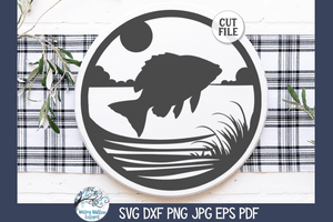 Fish SVG | Lake Round Sign Wispy Willow Designs Company