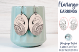 Flamingo Earrings SVG File for Glowforge or Laser Cutter Wispy Willow Designs Company