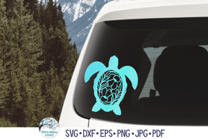 Floral Turtle SVG | Sea Animal with Flowers Wispy Willow Designs Company