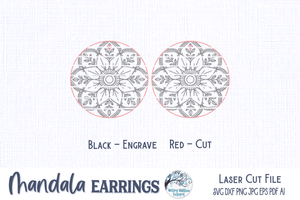Flower Mandala Earrings Wispy Willow Designs Company