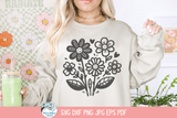 Flowers SVG | Chic Floral Shirt for Spring Wispy Willow Designs Company