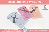 Folding Keychain Display Cards SVG Bundle | Folding Keychain Display Card Template Wispy Willow Designs Company