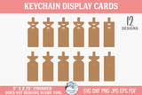 Folding Keychain Display Cards SVG Bundle | Folding Keychain Display Card Template Wispy Willow Designs Company