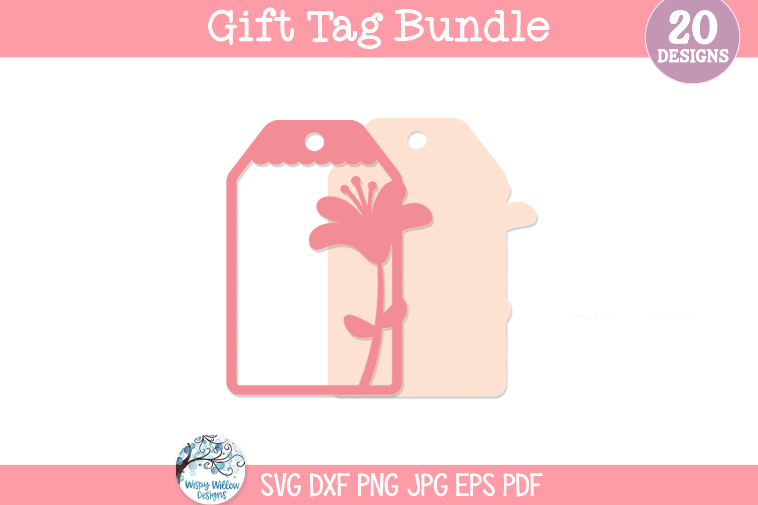 Gift Tag SVG Bundle | Personalized Holiday Tag Designs Wispy Willow Designs Company