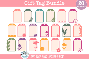 Gift Tag SVG Bundle | Personalized Holiday Tag Designs Wispy Willow Designs Company