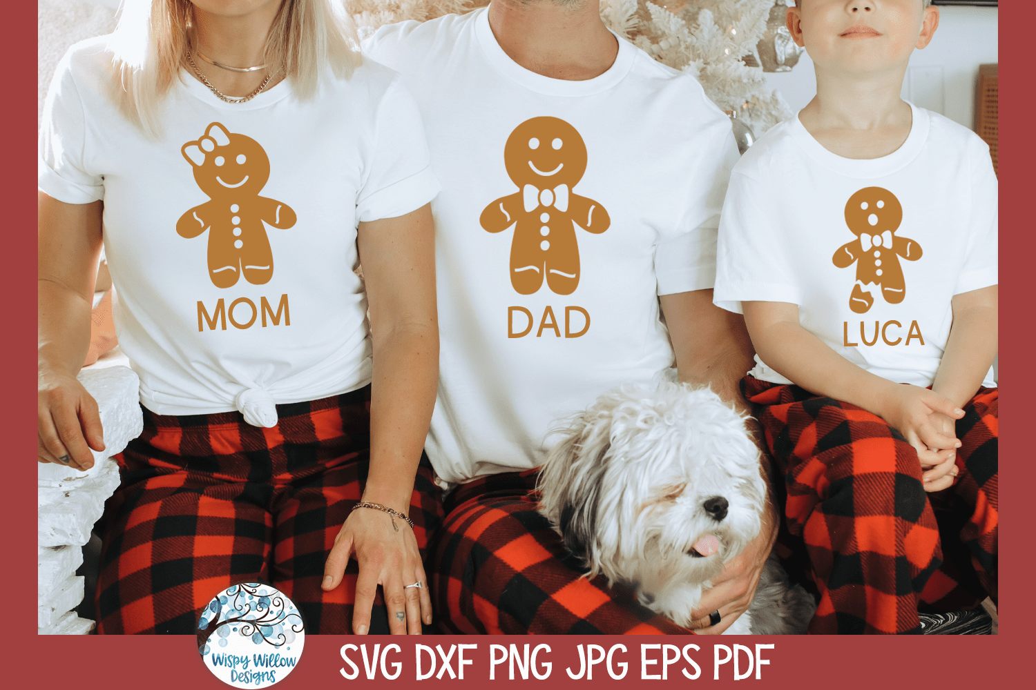 Gingerbread Bundle SVG | Christmas Family Gift Design Wispy Willow Designs Company