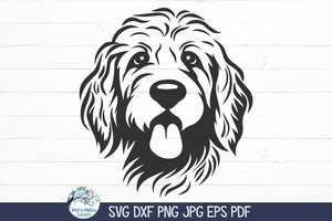Golden Doodle Dog SVG Wispy Willow Designs Company