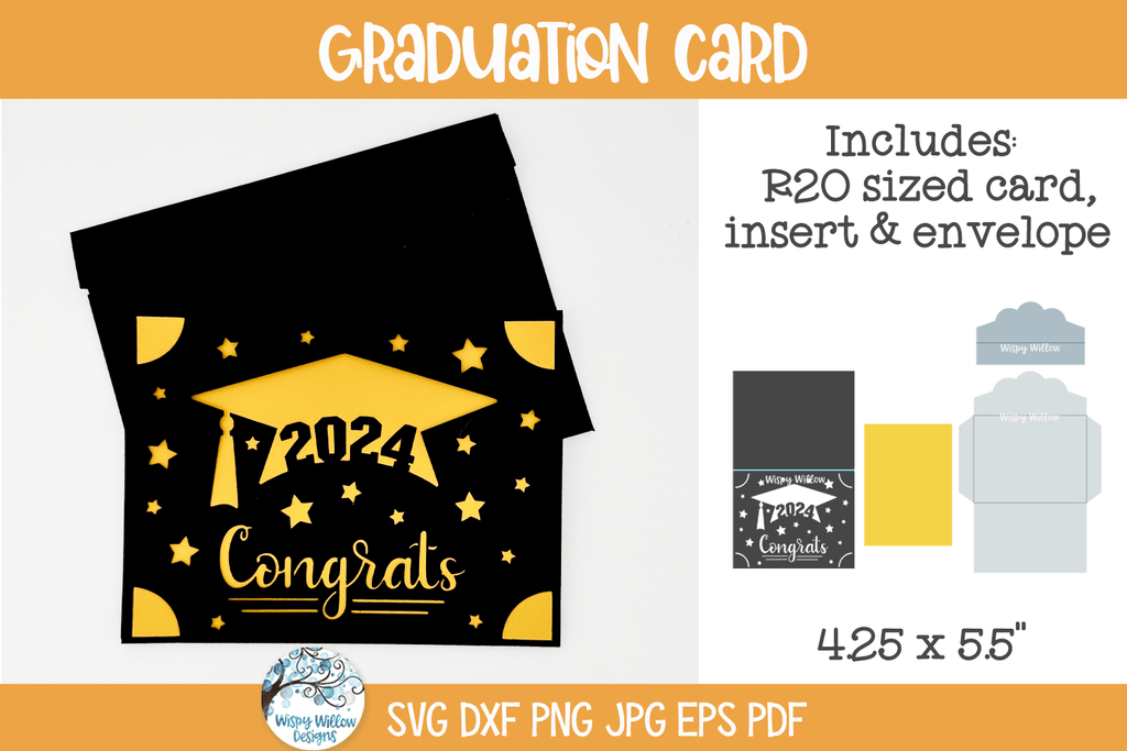 Graduation Card SVG | Papercut R20 Card and Envelope Greetings Design Wispy Willow Designs Graduation Card SVG | Papercut R20 Card and Envelope Greetings Design Wispy Willow Designs