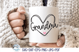 Grandma Heart SVG Wispy Willow Designs Company
