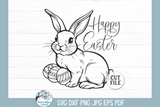 Happy Easter SVG | Easter Bunny Sign Wispy Willow Designs Company