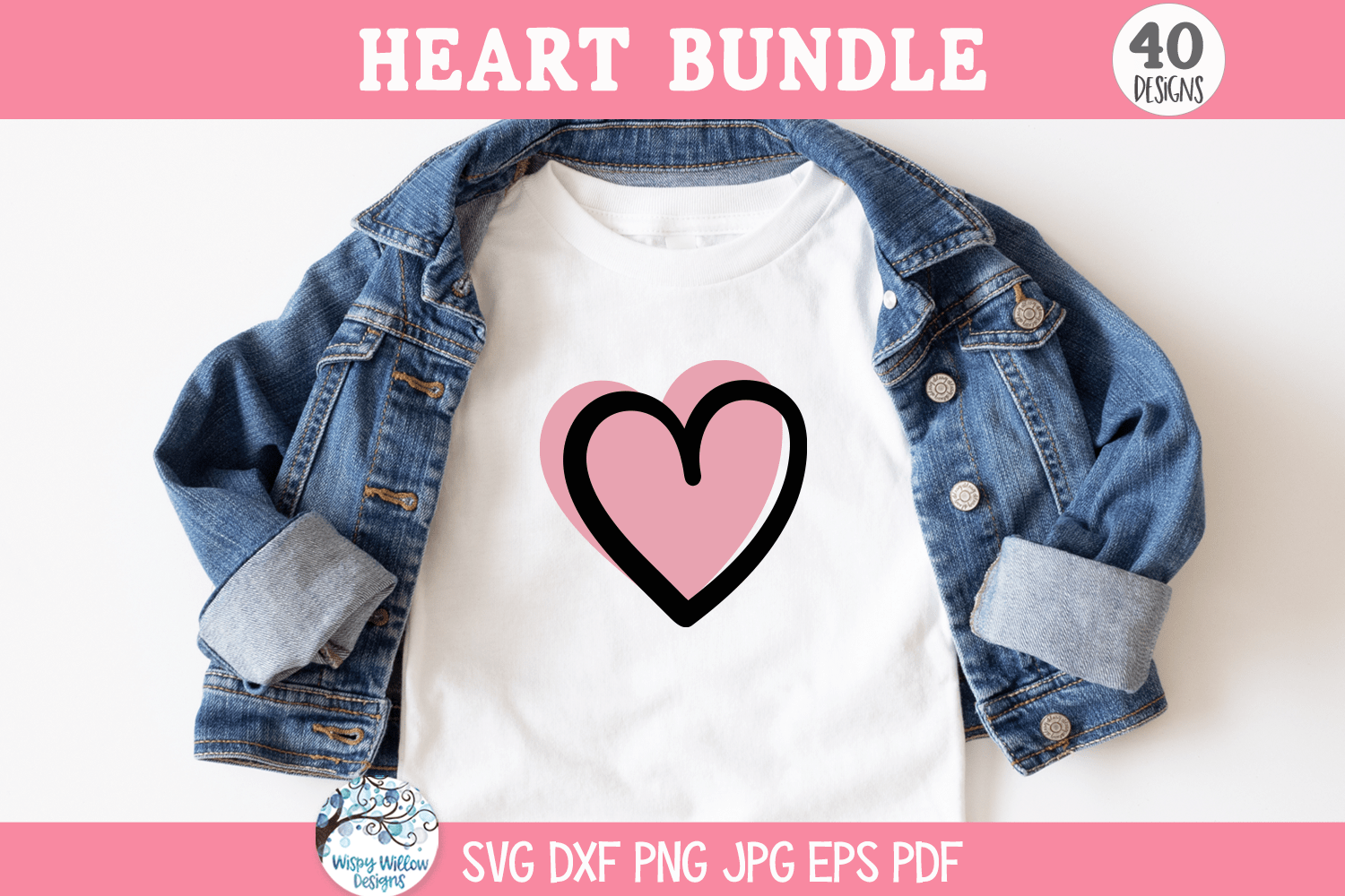 Heart Bundle SVG | Hand Drawn Valentine Hearts Wispy Willow Designs Company