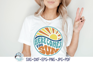 Here Comes The Sun SVG | Round Beach Waves Wispy Willow Designs Company