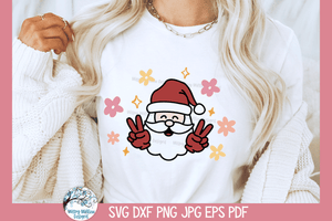 Hippie Santa SVG | Christmas Design SVG Wispy Willow Designs Company