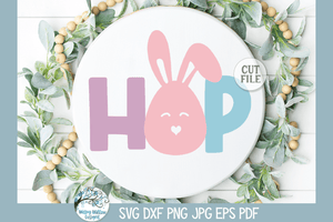 Hop SVG | Funny Easter Bunny Wispy Willow Designs Company