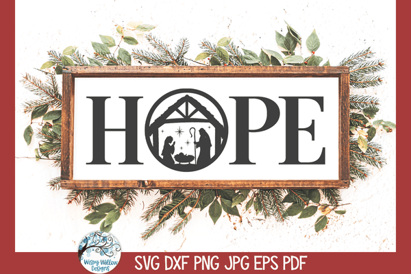 Hope Nativity SVG | Christmas Design SVG – Wispy Willow Designs