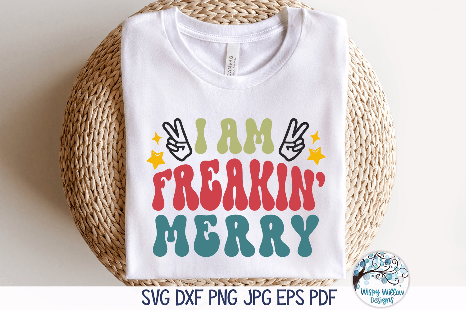 I Am Freakin Merry SVG | Groovy Christmas Wispy Willow Designs Company